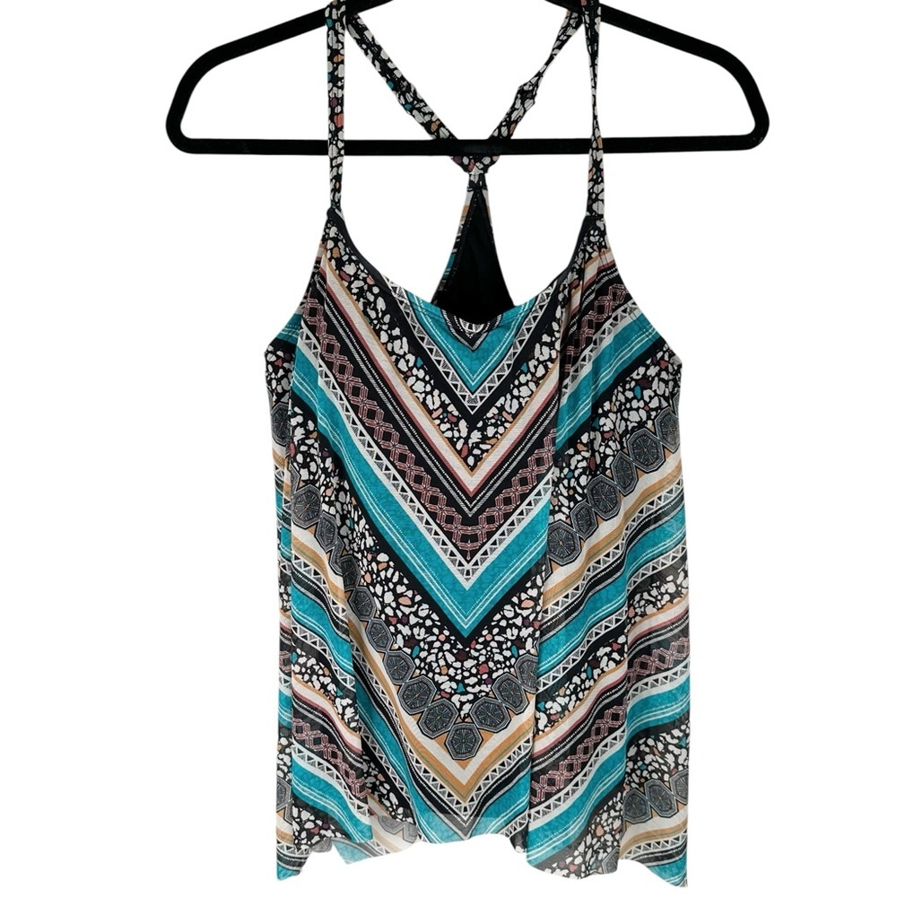 Coco Reef Women's Tankini‎ Boho Summer Spring Vacation Swim Top Size 34DD